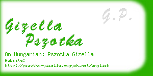 gizella pszotka business card